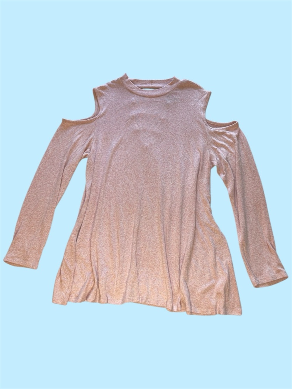 Lisa Rinna Collection Light Pink Cold Shoulder Top